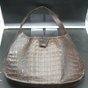 Joan & David Brown "Alligator" Purse/ Handbag